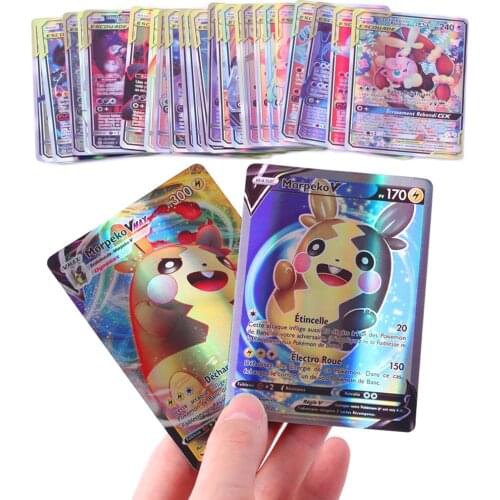 French Version Pokemones Card Featuring 300 Pcs (140GX 60TAG TEAM 49V11VMAX 20EX 20MEGA)