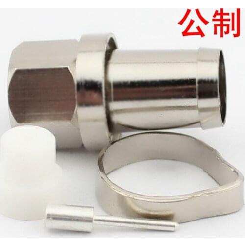 Cable TV connector F plug metric 75-9F plug SYWV75-9 cable metric joint amplifier connector