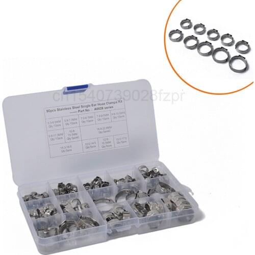Combined 90pcs Set Electrodeless Clamp Stainless Steel 304 Single Lug Clamp 90 Only 12 Specifications