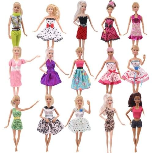 Handmade Doll Skirts For Barbies Doll&BJD bltyth Cute Cartoon Printing For Our Generation Doll Daily Life