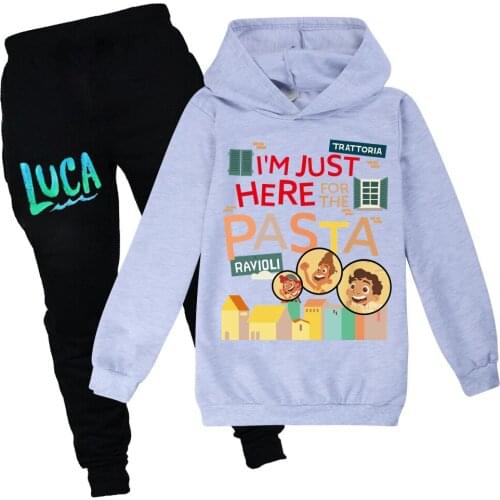 Luca Inspired Youtube Boys Hoodies Gaming Kids sweatshirt And Pants 2pcs Set For Girls Cartoon Children Clothing