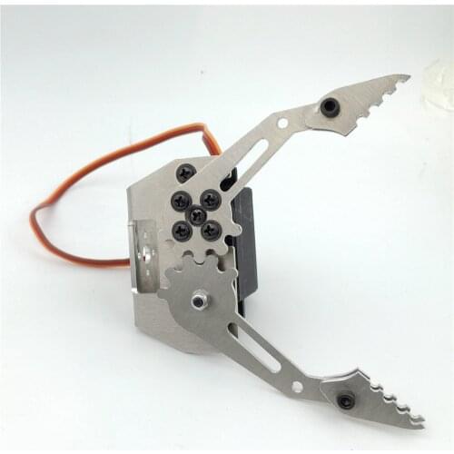 Metal Gripper Clamp Paw Claw Talon Manipulator Mechanical Arm with Servo Steering Gear Accessories for RC Model
