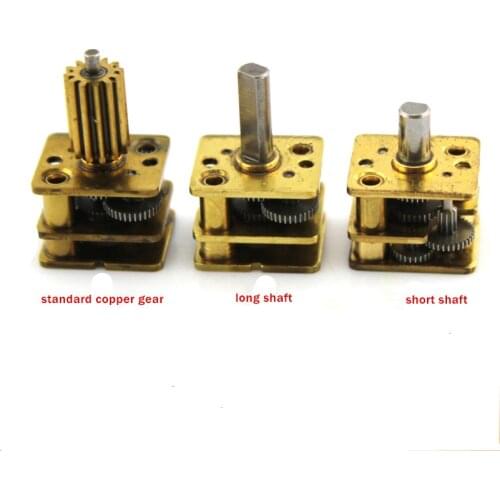 N20 dc low speed motor copper gearbox DIY robot Metal gear reducer 1:300 3mm output shaft