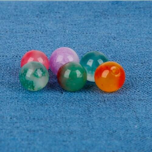 Wholesale 6/8/10mm 5-10Pcs/Pack Stone Beads Round Loose Spacer Beads Pattern For Jewelry Making DIY Bracelet Necklace