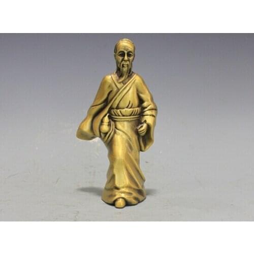 Wholesale factory 7 Chinese pure copper Brass Medical scientist Hua Two Doctors Buddha Statue AE1024 AB1025