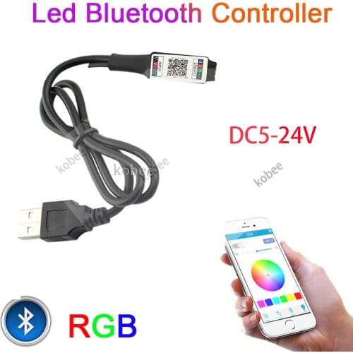 Mini RGB Bluetooth Controller USB Music Controller DC 5V-24V For LED Strip Light 5630 5050 3528 2835