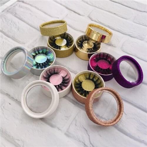 5D mink lashes long and full lashes 27mm mink lashes thickness eyelashes round box