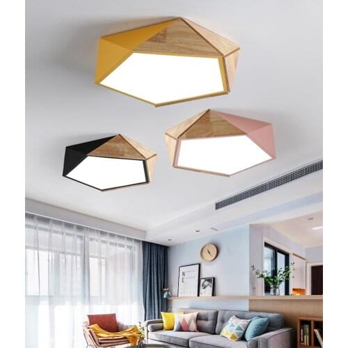 Bedroom Led Light Ceiling 110V Nordic Wood Light Ceiling Lamp For Room Modern Interior Ceiling Lamp With Remote Led Lamp 220V