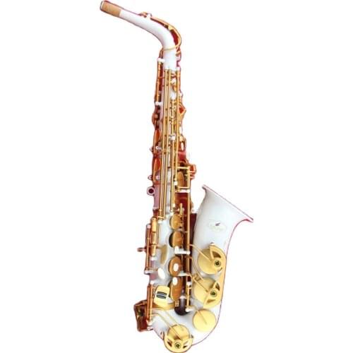 High Grade Three double arms support keys Pearl White Alto Saxophone