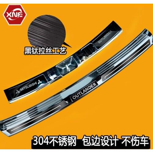 Rear Bumper Protector Sill Trunk Rear guard Tread Plate For Mitsubishi Outlander 2013-2019