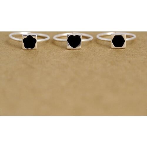 925 Sterling SV Simple Penta Europe United States fashion geometric ring open ring for fashion womens gifts