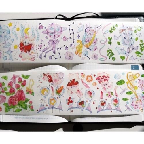 1 Loop Special Oil Flower 6.2cmx110cm Plant Shine Journal Washi Tape