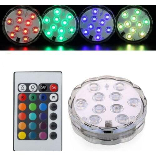 1PC Waterproof LED Candle holder light base Multi colors tea lights base with remote control for wedding party decorations