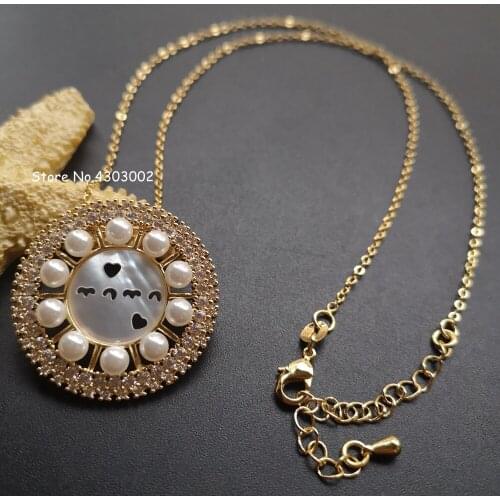 10pcs/lot 31mm Natural Letter Mama Mother Pearl shell Necklace for Gift Mama Letter Pearl shell Necklace for Mothers Day