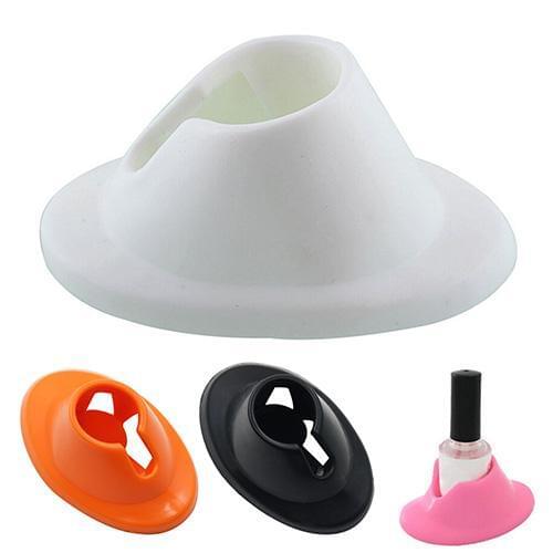 2x Nail Art Tip Polish Bottle Display Silicone Round Slanted Holder Stand Tool Nails Accessories New
