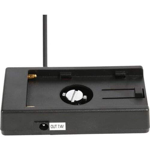 Camera Battery Adapter Buckle Plate w/7.4V DC5.5 2.1mm Plug for Sony NP-F NP-F970, F960, F770, F750, F570, F550 Batteries