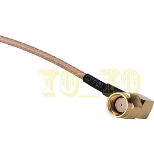 ALLISHOP RG316 Antenna Extension Cable SMA female Flange to RP-SMA male right angle pigtail cable 3M