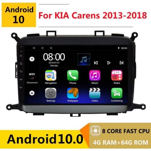 2 din 8 core android 10 car radio auto stereo for KIA Carens 2013 2014 2015 2016-2018 navigation GPS DVD Multimedia Player