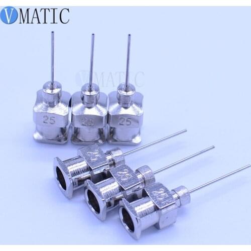 Free Shipping 12Pcs 0.5'' 1/2 Inch Tip Length 25G Stainless Steel Dispensing Needle Tips