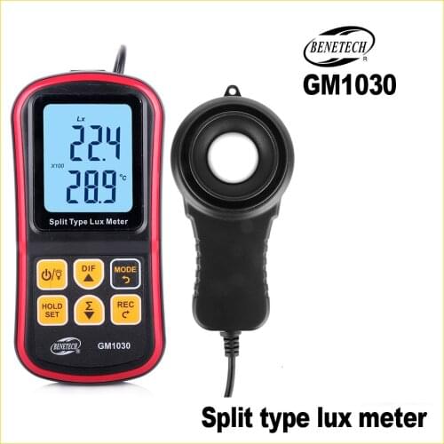 Digital Luxmeter Light Meter 200,000 Lux Photometer Mini Handheld Luxmeter Illuminometer GM1030-BENETECH