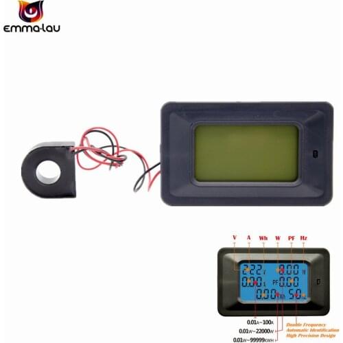 22KW AC110-250V 100A Digital Voltage Meter Energy Meter LCD Power Voltmeter Ammeter Current Amps Watt Tester Detector Indicator