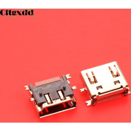 Cltgxdd Tablet PC notebook HDM Female plug 19pin Jack Connector 4 SMD 180 Degree HD Data Interface USB Jack