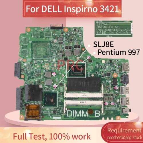 CN-0825R3 0825R3 For DELL Inspiron 14R 2421 3421 5421 Pentium 997 Laptop motherboard 12204-1 SLJ8E DDR3 Notebook Mainboard
