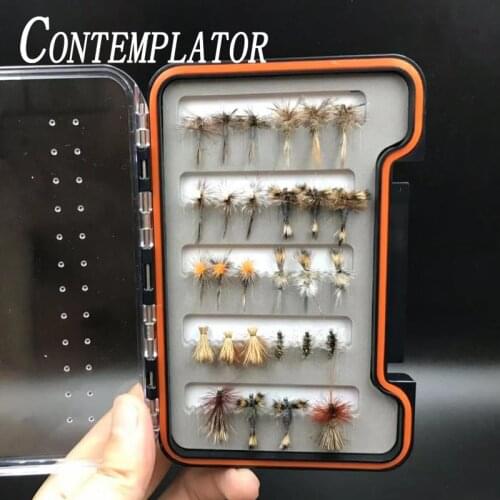 CONTEMPLATOR 28/32/48pcs assorted dry fly fishing lures 3combo common-uesd fly flies explosive striking trout steelhead grayling