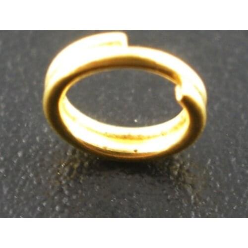 DoreenBeads 1000PCs Gold color Double Loop Split Open Jump Rings 5mm Dia.DIY Making Key chain Necklace Women Jewelry Findings