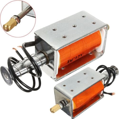 Electric 35mm Long-Stroke Push-Pull Solenoid DC12v Small Electromagnetic Electric Magnet