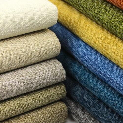 Coarse Solid Color Cotton Fabric Soft Breathable Tablecloth Sofa Curtain Handmade DIY Fabrics Per Meter Cloth Home Textile