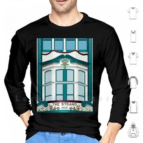 The Strand Building Hoodies Long Sleeve Auckland New Zealand Aotearoa North Island Kiwi Kiwiana Turquoise