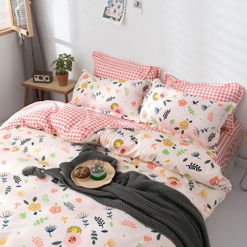 Poplin Bed Linen Textiles for The House Couple Duvet Cover Nordic Bed Cover 90 Single Duvet Cover 160x200 Set Anime Bed Sheets