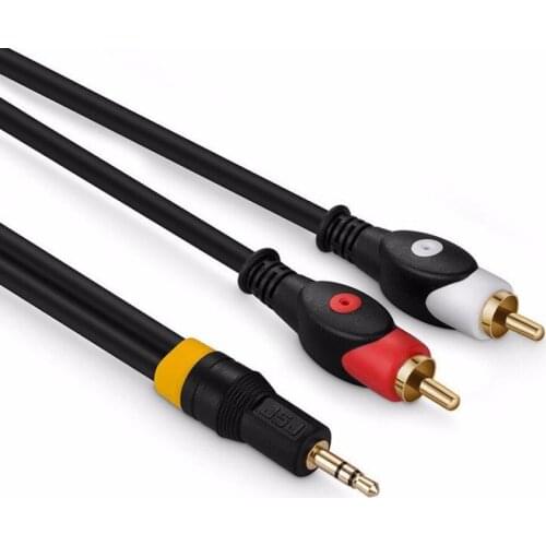 3.5mm to 2-Male RCA Adapter Cable AUX cable different length available