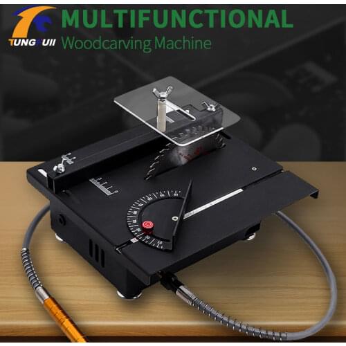 Multi-Function Wood Carving Machine Table Grinding Tool Cutting Micro Table Saw Beeswax Woodworking Polishing Tool Machine