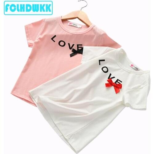 Fashion Cotton Summer Girls T-shirts Kids Baby Girls Summer Fashion Children Clothes Short sleeve T-shirt Tee Tops Clothes