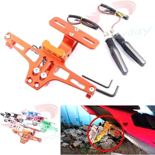 Motorcycle Rear License Plate Mount Holder and Turn Signal Light For KTM 390 Duke 2017 2018 2019