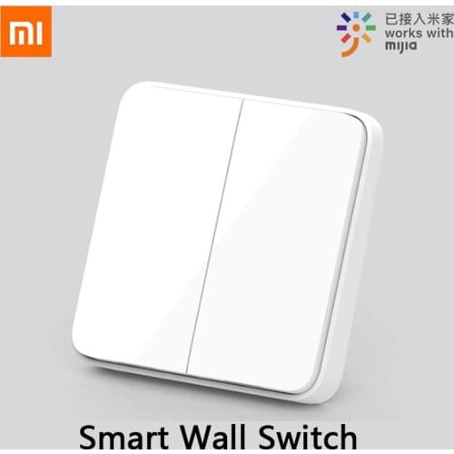 New Xiaomi Mijia Smart Wall Switch Live Line Version Wall Switch OTA Upgrade Smart Linkage works with mihome App