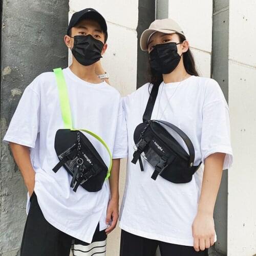 Casual Men Handbag Fashion Chest Bag Nylon Black Crossbody Bag Men Belt Pack Unisex Waist Bags Male Fanny Pack Travel Pouch