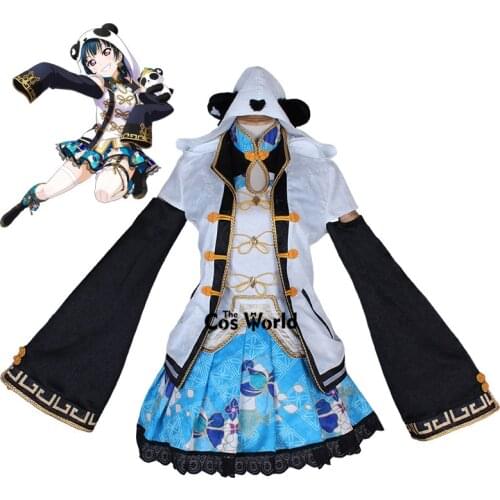 LoveLive!Sunshine!! Aqours Tsushima Yoshiko Cheongsam Awaken Coat Tops Dress Uniform Outfit Anime Cosplay Costumes