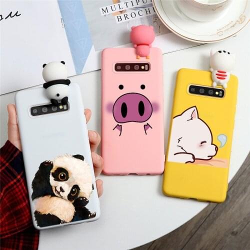 3D Dolls Toy Phone Case For Samsung Galaxy S10 S20 Ultra S9 S8 Plus S10e S7 Note 10 8 9 Lite Plus J5 J7 2017 Cat Dog Funda TPU