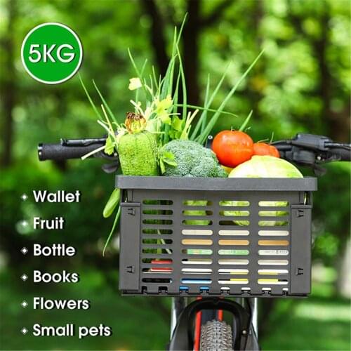 Folding Bicycle Basket Foldable Basket Quick Dismantling Basket Shelf Car Basket Portable Food Basket Riding Accessories