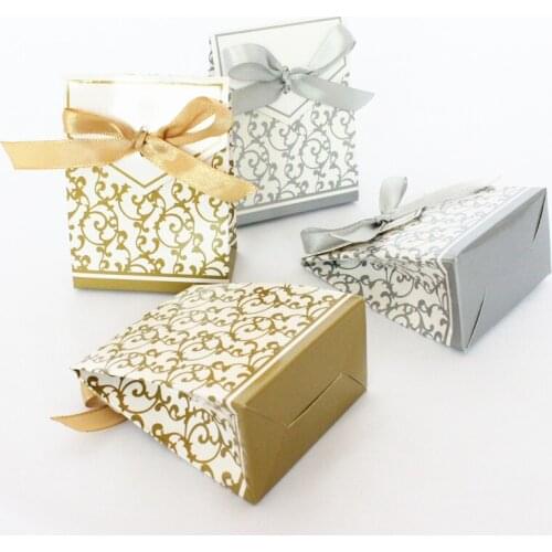Wedding candy box European wedding candy box Years candy box silver dream carton 50 pcs
