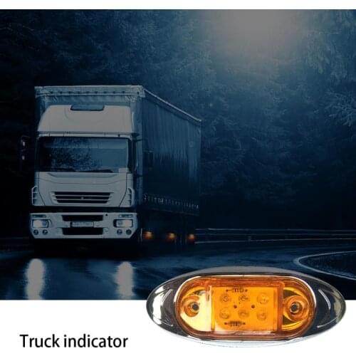 Indicator Light 12V 24V Car Truck Van Trailers Amber Signal Lamp Assembly Clearance Lights Assembly 1x LED Front Side Marker