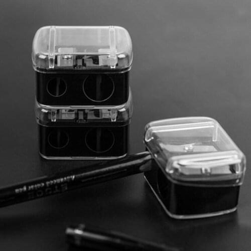 2pc Simple Double Hole Mini Pencil Sharpener Office Supplies Korean Stationery Student Gift Pencil Sharpener