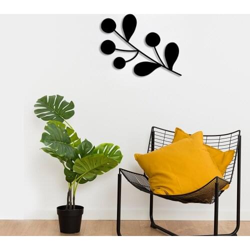 Leaf and Cherry Pattern Bright Wall Room Home Accessory Wooden Table 50x38cm