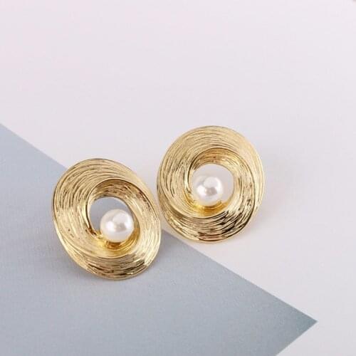 New 2018 Gold Color Statement Geometric Circle Metal Clip Earrings Without Piercing Charm for Women Fashion Earrings Brincos