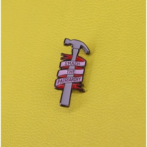 Smash the patriarchy pin feminist badge women gifts resistance resist brooch