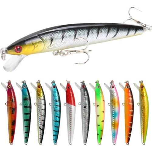 1PCS 9.5cm 7.1g Fishing Lure Minnow Hard Bait with Treble Hooks Wobbler Artificial Fly Fishing Hard Bait Carp Crankbait Fishing