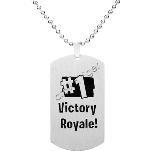 1pc game battle royale necklace for kids children adults action toy figure Stainless steel necklace